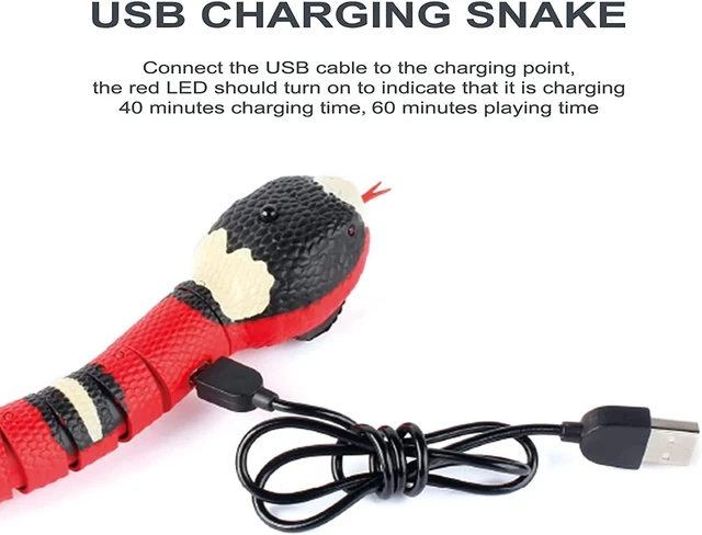 Alt view image 4 of 5 - Interactive Smart Sensing Snake Toy for Cats, Dogs &Kids - USB Rechargeable, Automatically Senses Obstacles - Electric Toy Gift & Prop for Halloween, Christmas & April Fools