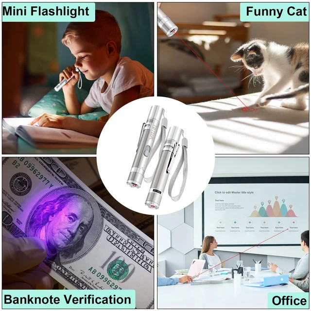 Alt view image 6 of 7 - Cat Toy 7 Light Modes & Adjustable Patterns Cat Mouse Toy (2 Pack) | USB Rechargeable Interactive Toys for Cats Fun Chase Play Exercise Portable Pet Kitten Toy