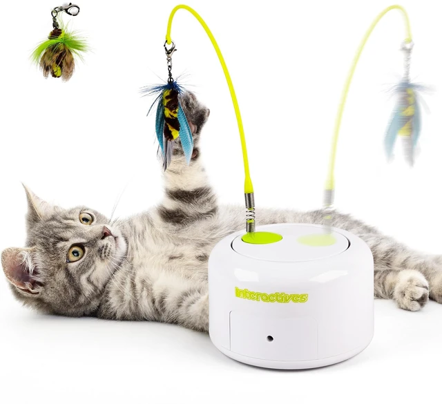 Main image of Interactive Cat Toy, Automatic Fluttering Bug Enrichment Toy for Indoor Kittens, Flying Cat Toy with Motion Sensor, 1 Replacements