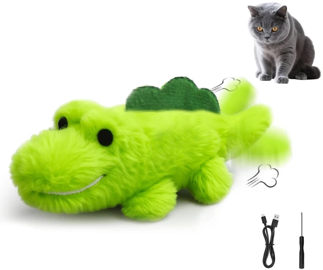 Main image of Interactive Cat Toys for Indoor Cats Auto Moving Alligator with 360° Random Movement & Tail Wagging, Rechargeable Cat Exercise Toy with Catnip, Self-Play Fun for Bored Adult Cats-Plush