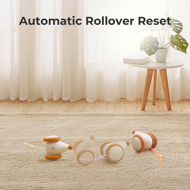 Alt view image 5 of 7 - Interactive Cat Toys for Indoor Cats, Automatic Cat Toy with LED Lights, Wicked Mouse Toys, Kitten Toys, Pet Supplies, Smart Electric Cat Toy, USB Rechargeable, Auto On/Off(Yellow)