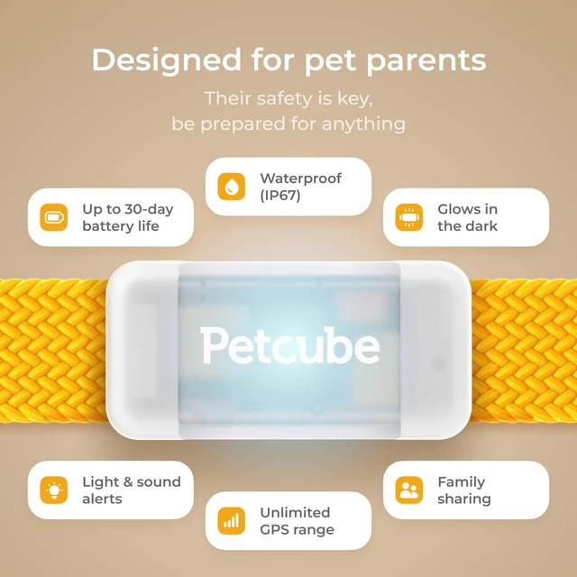 Alt view image 6 of 6 - GPS Tracker for Dogs Real-Time GPS Tracking & Escape Alerts | Virtual fences, activity & wellness monitoring, glow-in-the-dark, water & dust resistant
