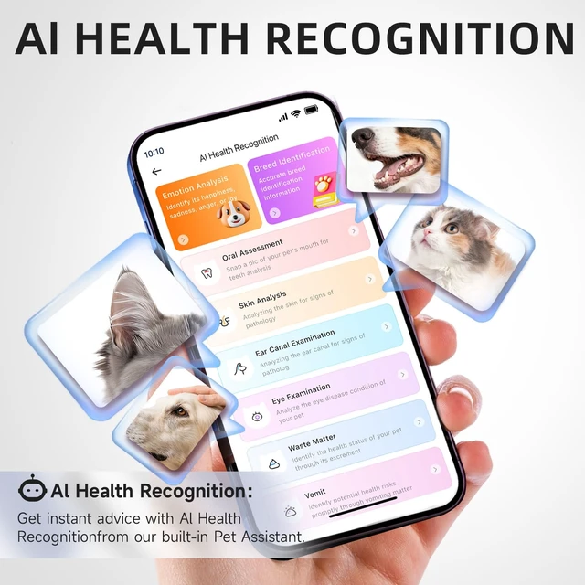 Alt view image 5 of 7 - GPS Dog Tracker with Subscription,Virtual Fence&Health Monitor,IP67,BK | APP-based subscription with 3-day free trial,Real-time escape alerts & AI health insights,iOS/Android compatible.