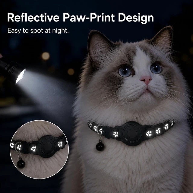 Alt view image 4 of 7 - Pet Tracker,GPS Collar for Cats (Android Only) Smart tag,Waterproof Compatible with Google Find My,Advanced Tracking Solution Smart Collar for Pet Safety Ideal Small Large Cats