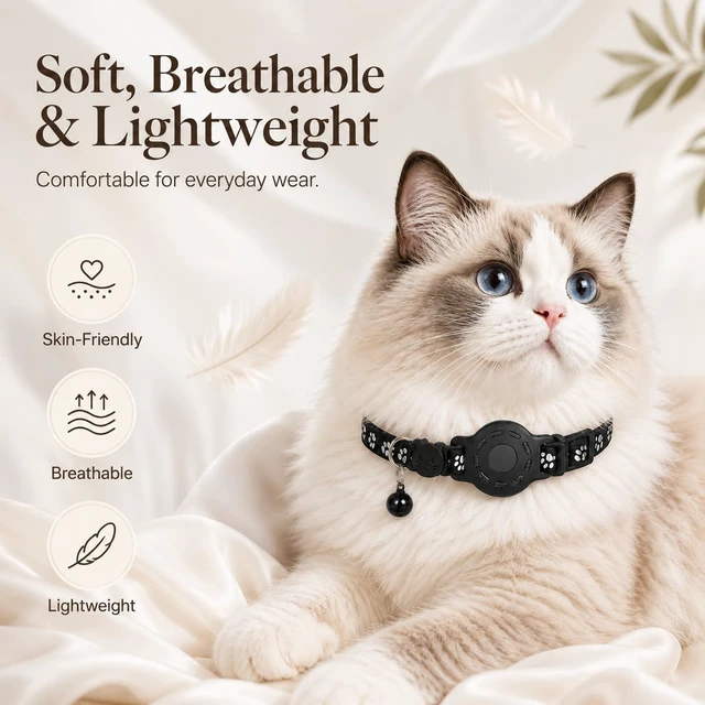 Alt view image 7 of 7 - Pet Tracker,GPS Collar for Cats (Android Only) Smart tag,Waterproof Compatible with Google Find My,Advanced Tracking Solution Smart Collar for Pet Safety Ideal Small Large Cats