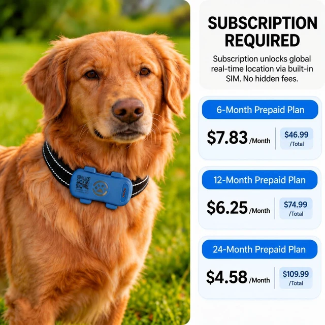 Alt view image 6 of 6 - GPS Tracker for Dogs, Real-Time Location Update | Smart Alerts, Virtual Fences, Waterproof & Durable, iOS & Android Compatibility, No Collar Included (Subscription Required)
