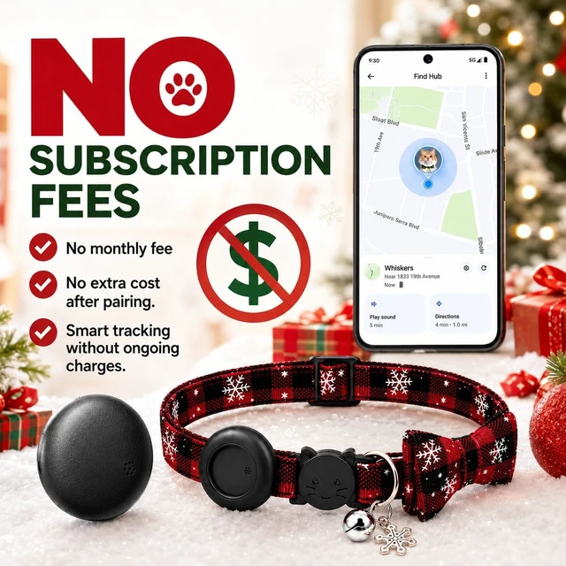Alt view image 7 of 7 - GPS Tracker for catPet Tracker (Android Only) Smart tag,Waterproof Compatible with Google Find My,No Monthly Fee,Advanced Tracking Solution Smart Collar for Pet Safety Ideal Small Large Cats