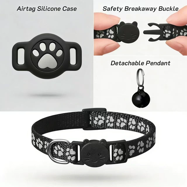 Alt view image 6 of 7 - GPS Tracker Collar for Dogs, Cats & Pets - Real-Time Location, No Monthly Fees, Works with Apple iOS Find MyIP67 Waterproof365-Day Battery (Black)