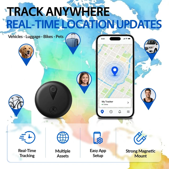 Alt view image 6 of 7 - Mini GPS Car Tracker Device Hidden,Real-Time Tracking for Cars, iOS Only | No Monthly Fee or SIM Card, Magnetic, Works with Find My, IP68 Waterproof GPS Tracking Devices for Motorcycles, Bikes