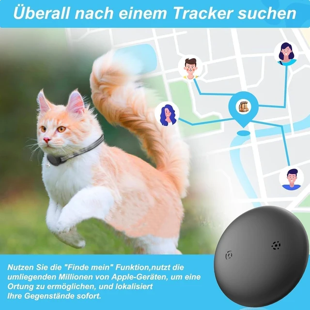 Alt view image 6 of 7 - GPS Cat Tracker Collar, (iOSOnly) Smart Pet Activity Tracking, 1 Pack | Cat GPS Tracker Collar, iOS Only, No Monthly Fee, RealTime Location, IP68, 10+ Mo Battery, Reflective Nylon, Global Tracking