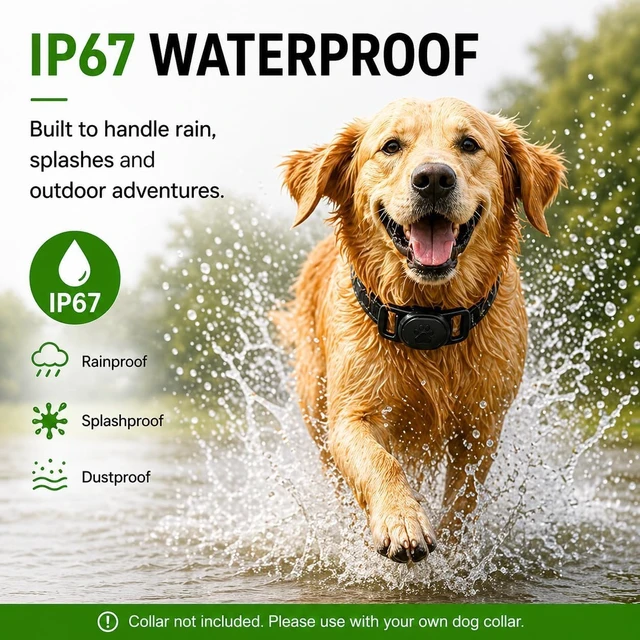 Alt view image 6 of 7 - Pet Tracker,GPS Collar for Dogs (Android Only) Smart tag,Waterproof Compatible with Google Find My,No Monthly Fee,Advanced Tracking Solution Smart Collar for Pet Safety Ideal Small Large Dogs