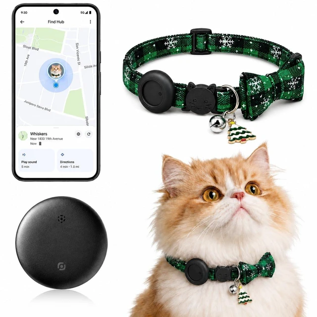 Main image of GPS Tracker for catPet Tracker (Android Only) Smart tag,Waterproof Compatible with Google Find My,No Monthly Fee,Advanced Tracking Solution Smart Collar for Pet Safety Ideal Small Large Cats