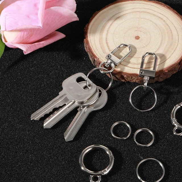 Alt view image 7 of 7 - 25Pcs Quick Clips Cat Dog Collar Clips, Anti Lost Small Carabiner Ring for Pet Tag Charms Id Tags Small Keychain Dog Collar Accessories for Safety