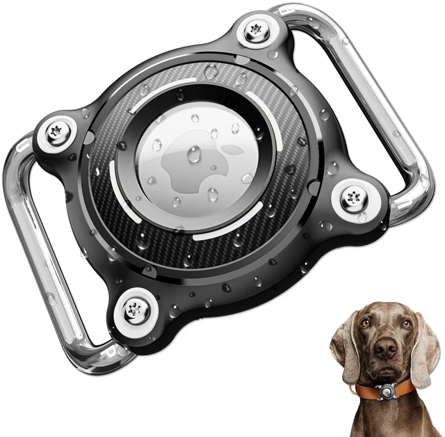Main image of for Airtag Holder for Dog Collar - IP68 Waterproof Airtag Dog Collar Holder with Removable Metal Clip, Sturdy TPU for Apple Airtag,Fits 0.7-1.3" Width Medium Large Collars