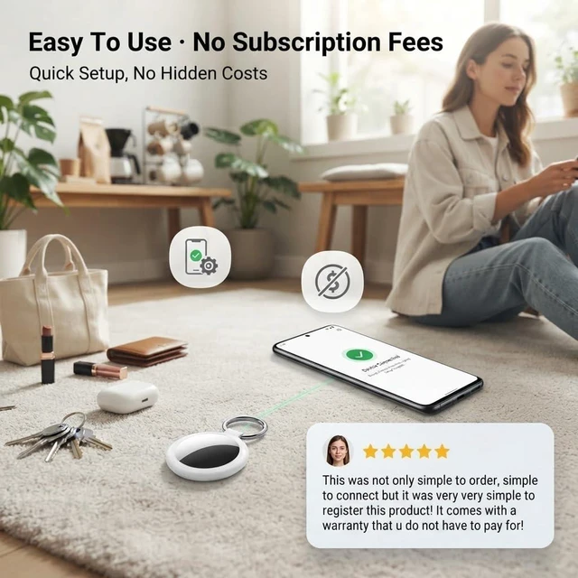 Alt view image 4 of 7 - Tracker Tags4 Pack for Android Key Finders 2 Year Battery Life Replaceable Google Find Trackers for Google'S Find Hub App Item Finder Bluetooth Smart Air Luggage Tags for Kid Bag Wallet Pet Waterproof