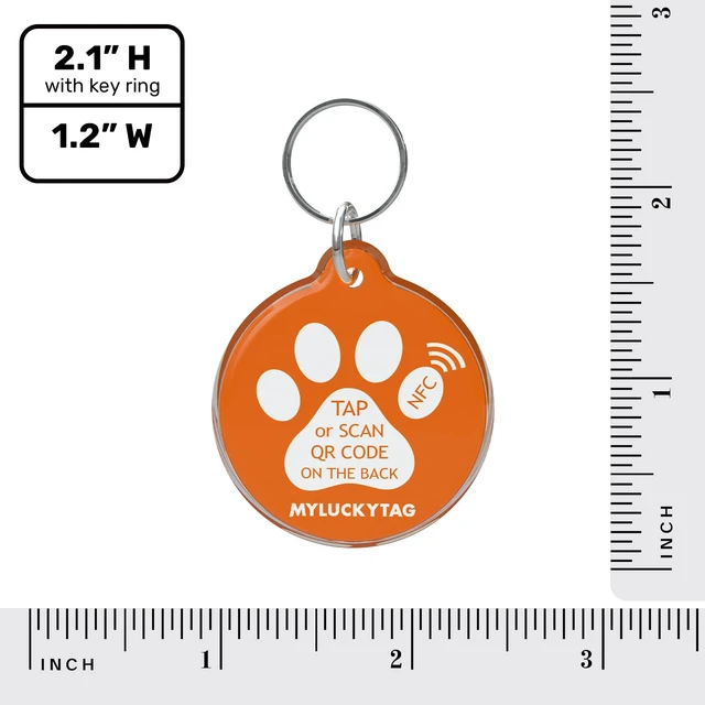 Alt view image 6 of 6 - NFC&QR Code Personalized Dog Cat Tag, Online Pet Profile, Scan QR Receive Instant Pet Location Alert Email