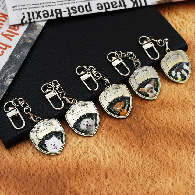 Alt view image 6 of 7 - Adorable Dog Keychains Metal Cute Dogs Design Keyring Perfect for Decorating Keys Great for Dog Lovers (Samoyed)