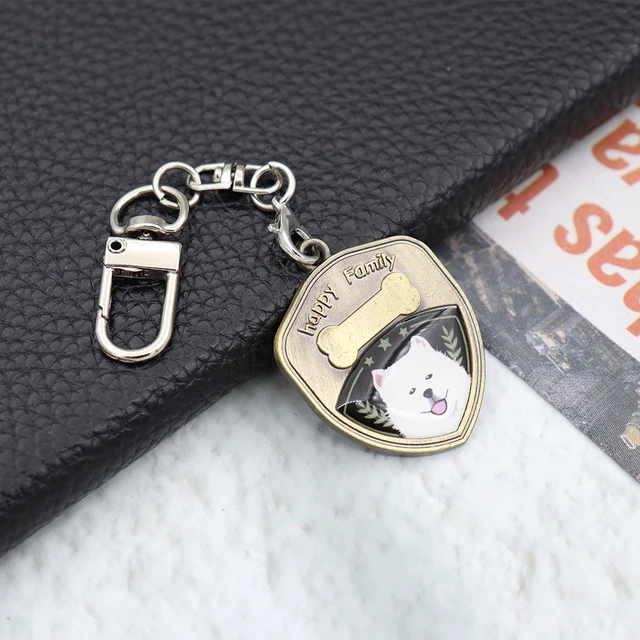 Alt view image 5 of 7 - Adorable Dog Keychains Metal Cute Dogs Design Keyring Perfect for Decorating Keys Great for Dog Lovers (Samoyed)