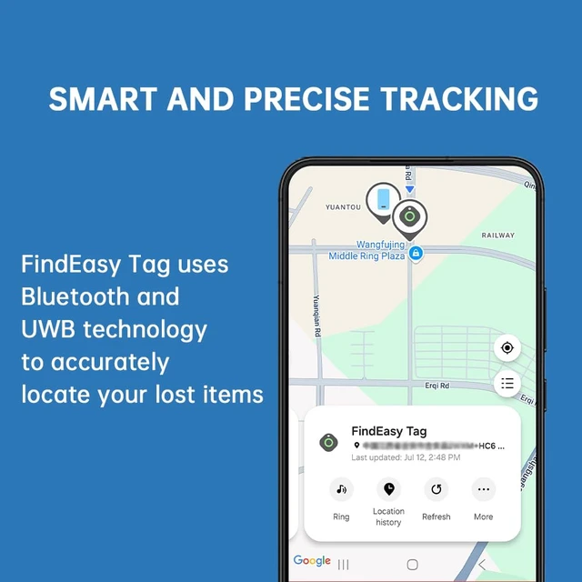 Alt view image 5 of 7 - Bluetooth Tracker for Samsung 2 Pack, Smart Tag for Pet Luggage Vehicle, 365-D Battery Life, Replaceable, IP65 Waterproof, No Monthly Fee, Key Finder Works with SmartThings App (Samsung Only)