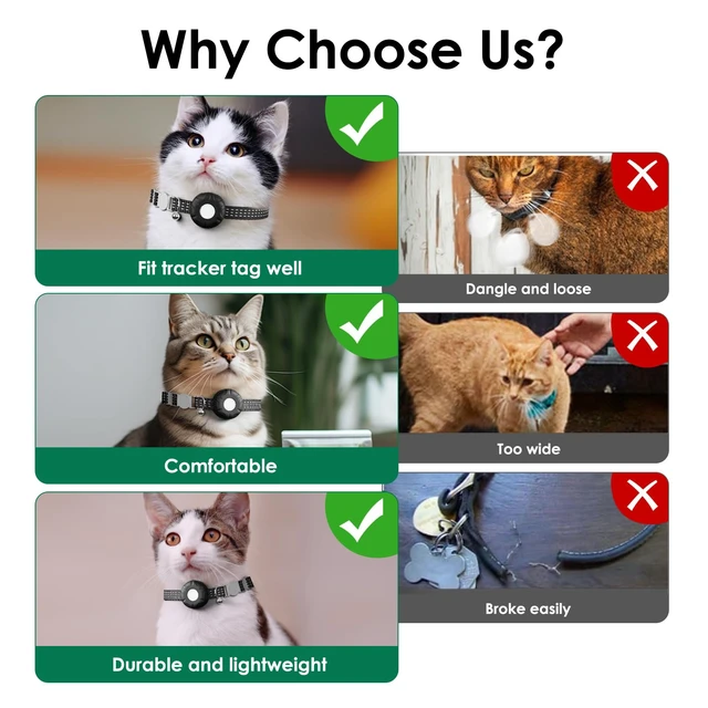 Alt view image 2 of 7 - GPS Tracker for Cats (iOS Only), MINI GPS Cat Tracker, Pet Tracker, No Monthly Fee, Compatible with Apple Find My, Anti-Lost, Trackers Finder Tag for Vehicles, Pets, Kids, Items (Black)