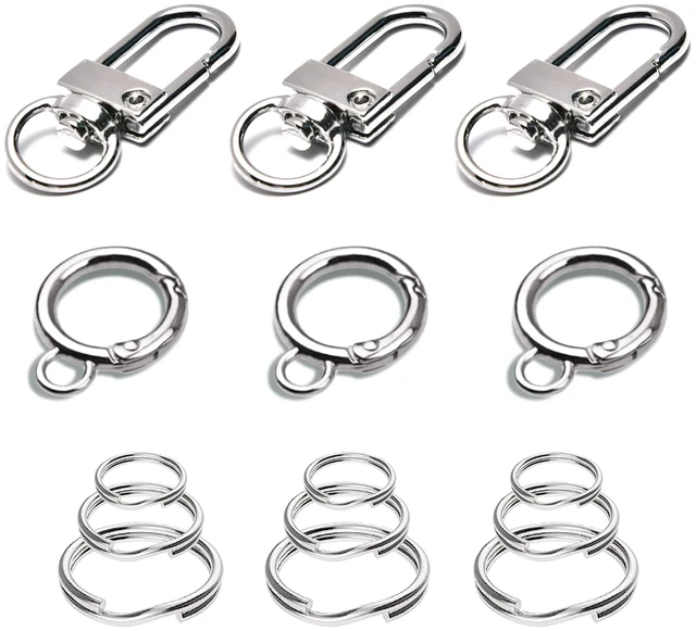 Main image of Dog Tag Clips for Collar,with 15Pcs Replaceable Dog ID Name Tag Ring Clip Dog Tag Attachment Clip Pet tag Quick Clip Clips Rings for Pet Collar Key Ring Clips Accessories 6 Sets (6 Sets)