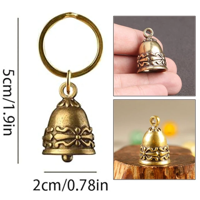 Alt view image 2 of 7 - 4 PCS Copper Collar Bells for Small Pets - Retro Craft Bells, 0.7 Inch, Not Bulk, DIY, Anti-Lost ID Tags