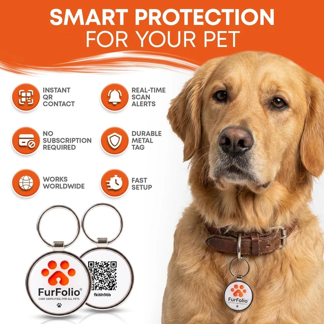 Alt view image 5 of 7 - QR Code Dog Tag for Dogs & Cats Smart Pet ID Tag Scan to Contact Owner No Subscription Lost Pet Protection