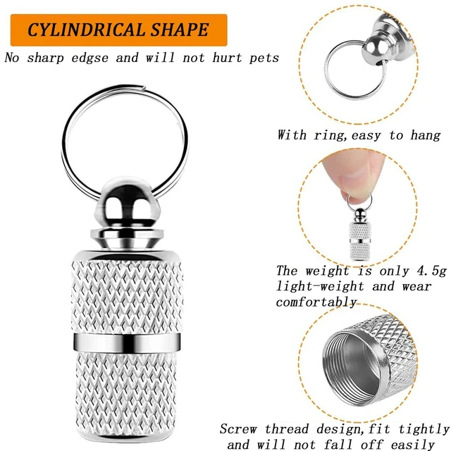 Alt view image 5 of 6 - 8 Pieces of Pet Identity Address Pendant, Anti-Lost Tag Tube, Pet Id Tag.