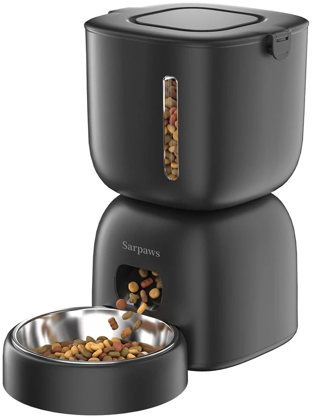 Main image of Automatic Cat Feeder, 3L Timed Pet Food Dispenser with 304 Stainless Steel Bowl, 10s Voice Recorder, Dual Power 180-Day Battery Life, Anti-Clogging Auto Pet Feeder for Small Cats and Dogs