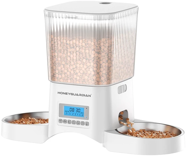 Main image of Automatic Cat Feeder for 2 Cats,Automatic Cat Food Dispenser,Timed Pet Feeder for Cats and Dogs,Desiccant Bag, Programmable Portion Control,10s Voice Recorder