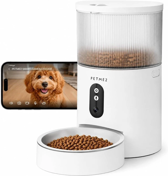 Main image of 3L Cat Automatic Feeder with Camera, App Control & 2-Way Audio - 1080P Smart Automatic Pet Feeder for Small Dogs with WiFi, Dual Power & Anti-Jam Technology, Easy Scheduling & Portion Control