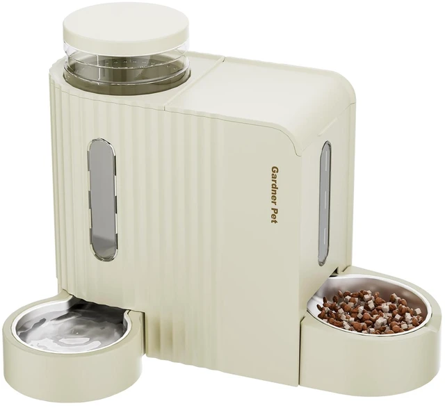 Main image of Gravity Automatic Cat Feeder, Water & Food Dispenser Set, Stainless Bowls | Gardner Pet 0.8 Gallons*2 Dog Feeder and Water Dispenser Set, 100% BPA-Free Stainless Steel Water Dispenser for Dogs, Cats