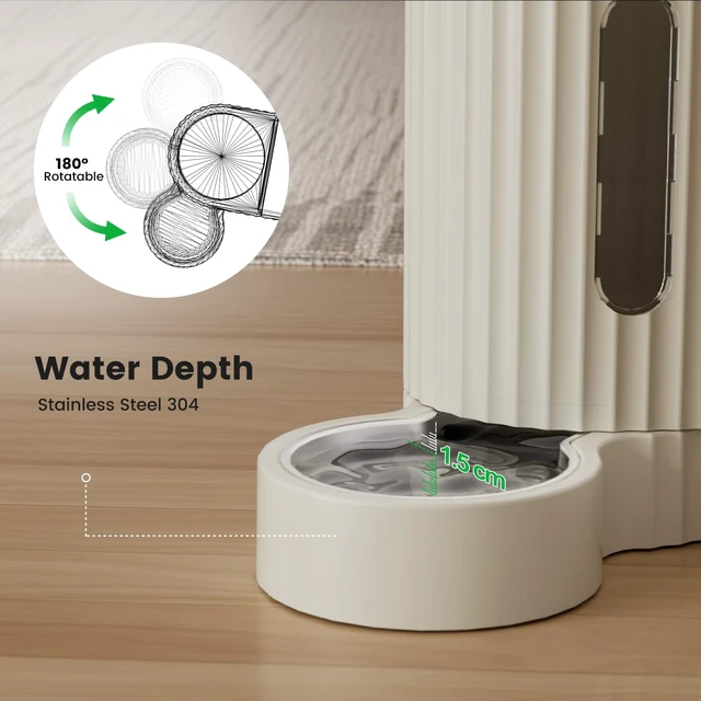 Alt view image 5 of 6 - Gravity Automatic Cat Feeder, Water & Food Dispenser Set, Stainless Bowls | Gardner Pet 0.8 Gallons*2 Dog Feeder and Water Dispenser Set, 100% BPA-Free Stainless Steel Water Dispenser for Dogs, Cats