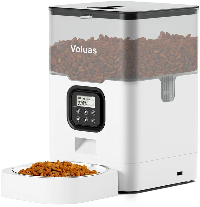 Main image of Automatic Cat Feeder, 4L Timed Dry Food Dispenser for Cats & Dogs | Programmable Portion Control, Up to 4 Meals Daily, Dual Power Supply, Power-Off Memory, 10-Second Voice Recorder