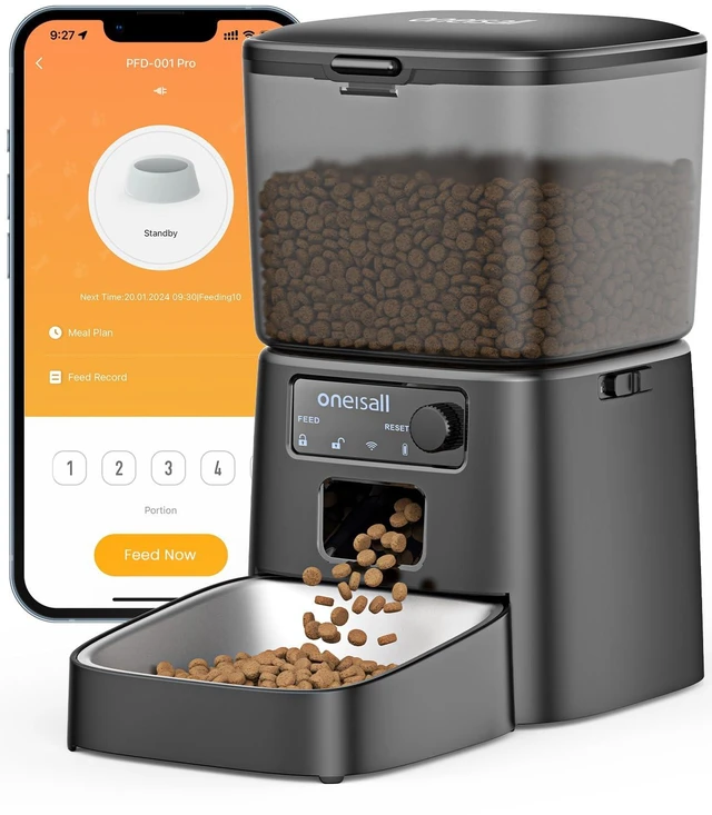 Main image of 2.4 GHz Wi-Fi Automatic Cat Feeder, 3.5L/15 Cups | Timed Meals, Feed Now, Feeding Logs, Slow Feed, Precise Portion, Dual Power Backup, Family Share, Stainless Steel Bowls