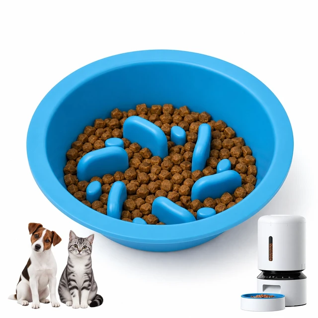 Main image of Slow Feeder Bowl for Cats & Small Dogs Compatible with PETLIBRO Automatic Cat Feeder 3L 5L with WiFi, Replacement for Stainless Steel Bowl