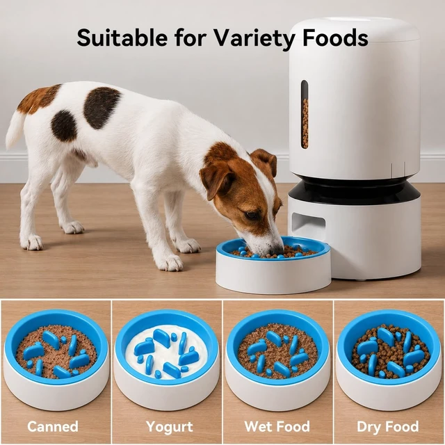 Alt view image 4 of 7 - Slow Feeder Bowl for Cats & Small Dogs Compatible with PETLIBRO Automatic Cat Feeder 3L 5L with WiFi, Replacement for Stainless Steel Bowl