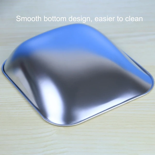 Alt view image 6 of 7 - Stainless Steel Bowl for Automatic Cat Feeder, Healthy and Harmless, Easy Clean and Friendly to Pet Whiskers (Square)