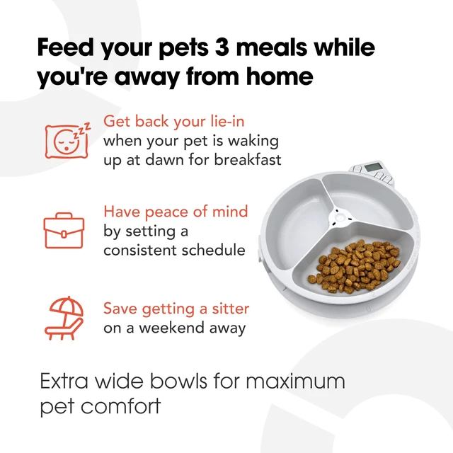Alt view image 3 of 7 - C300 Automatic Digital Pet Feeder for Dogs and Cats BPA and BHT Free with Ice Pack