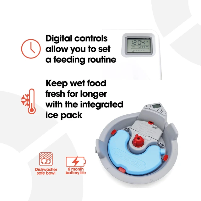 Alt view image 4 of 7 - C300 Automatic Digital Pet Feeder for Dogs and Cats BPA and BHT Free with Ice Pack