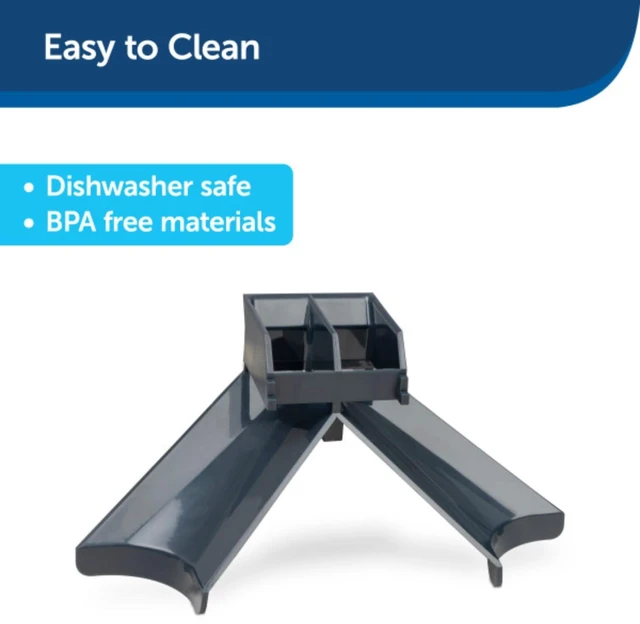 Alt view image 6 of 6 - 2-Pet Meal Splitter with Bowl - Designed for PetSafe Smart Feed and Healthy Pet Simply Feed Automatic Cat Feeder - No-Mess Food Dispensing - Includes Privacy Panel