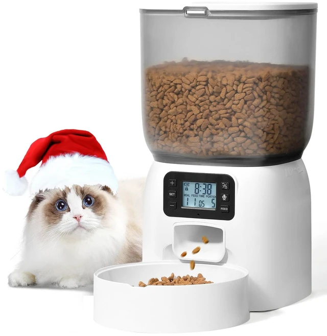 Main image of Automatic Cat Feeder, Timed CatDog Dry Food Dispenser | 3L,Easy to Setup and Clean,10s Voice Recorder,8 Meals daily,Precise Portion,Dual Power Supply,Power-off Memory