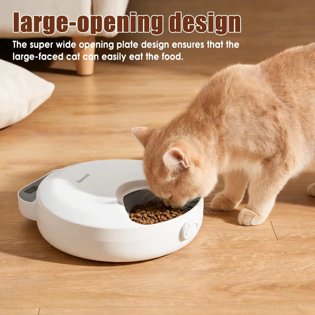 Alt view image 5 of 7 - Automatic Wet Food Cat Feeder, Auto Refrigerated Wet Foods Feeder for Cats Dogs 4 Meal Timed Fresh Foods Dispenser with 2 Ice Packs Small Pet Feeders for Kitty Puppy Automatic Cat Dog Food Bowl