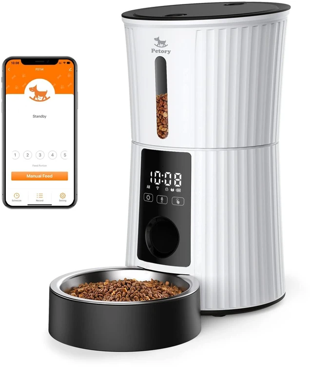Main image of WiFi Automatic Cat Feeder - 4L Dry Food Dispenser for Cats and Dogs | App Control, 10 Meals Daily, Dual Power Supply, 10-Second Voice Recorder, with Desiccant Bag