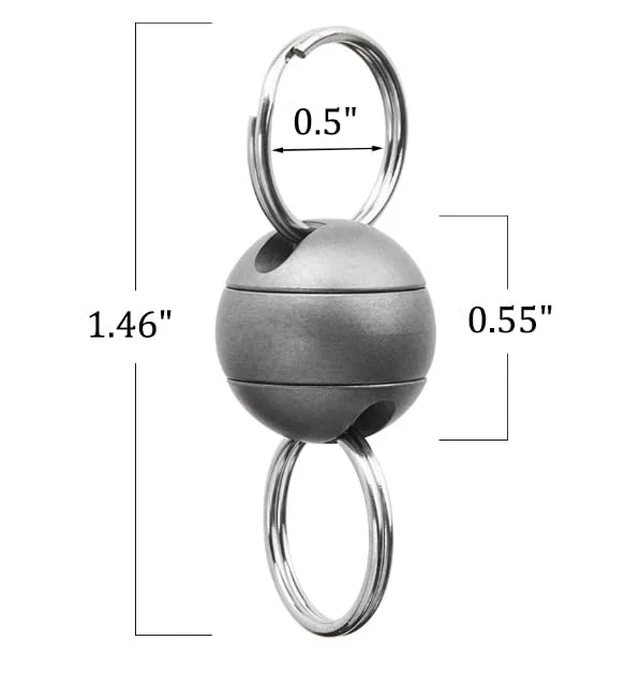 Alt view image 2 of 5 - Titanium Durable Carabiner Keychain Clip Quick Release for Car Keys, Outdoor Accessories (C)