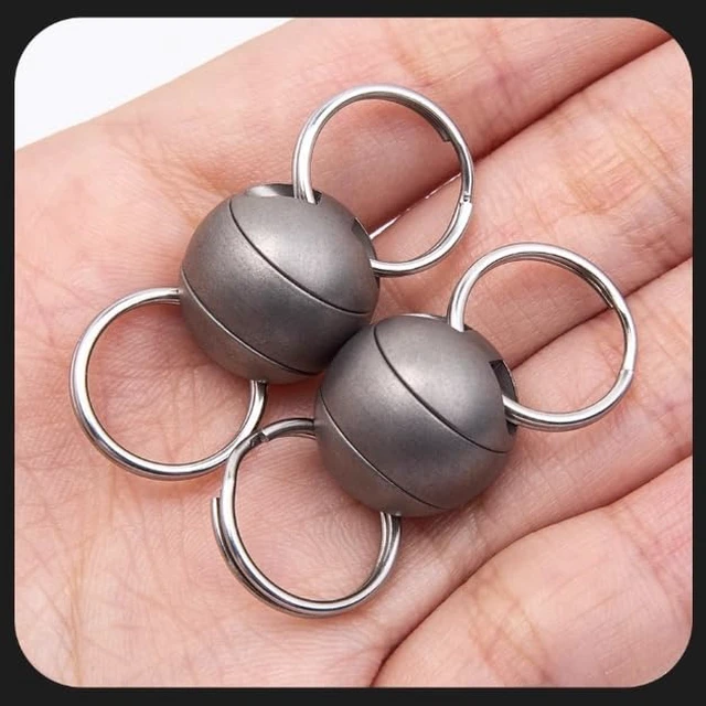 Alt view image 5 of 5 - Titanium Durable Carabiner Keychain Clip Quick Release for Car Keys, Outdoor Accessories (C)