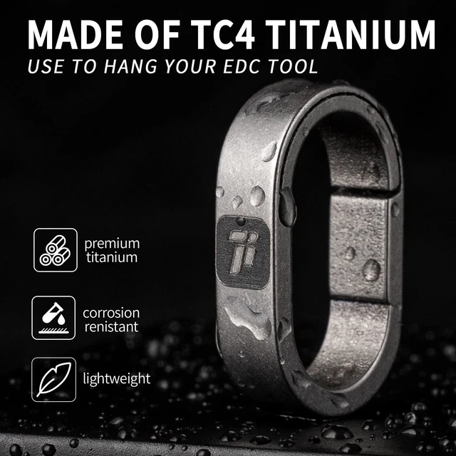 Alt view image 2 of 6 - Titanium Small Key Chain Rings, Nail-friendly Side-Open Design | Very Mini, Titanium Ultra Light and Durable, Rust & Wear Resistant, for Keys Zipper Bag Daily Carry