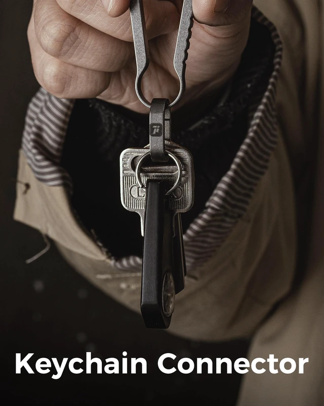 Alt view image 6 of 6 - Titanium Small Key Chain Rings, Nail-friendly Side-Open Design | Very Mini, Titanium Ultra Light and Durable, Rust & Wear Resistant, for Keys Zipper Bag Daily Carry
