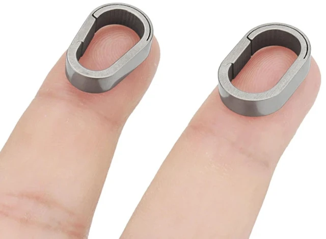 Alt view image 2 of 7 - Titanium Mini Key Chain Rings, Quick Release Keychain Clip, Small Carabiner | 2 Pack Key Holder, Lightweight Durable Rust, EDC Connector for Men Women, Keys for Car Bag Fobs MultiTools (A + B)