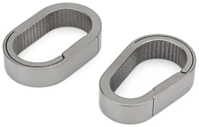 Main image of Titanium Mini Key Chain Rings, Quick Release Keychain Clip, Small Carabiner | 2 Pack Key Holder, Lightweight Durable Rust, EDC Connector for Men Women, Keys for Car Bag Fobs MultiTools (A + B)